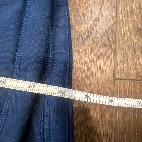 Athleta Cozy Karm Asym Pullover Fleece Navy Blue Sz 2X Cozy Soft Sweatshirt - Picture 12 of 13